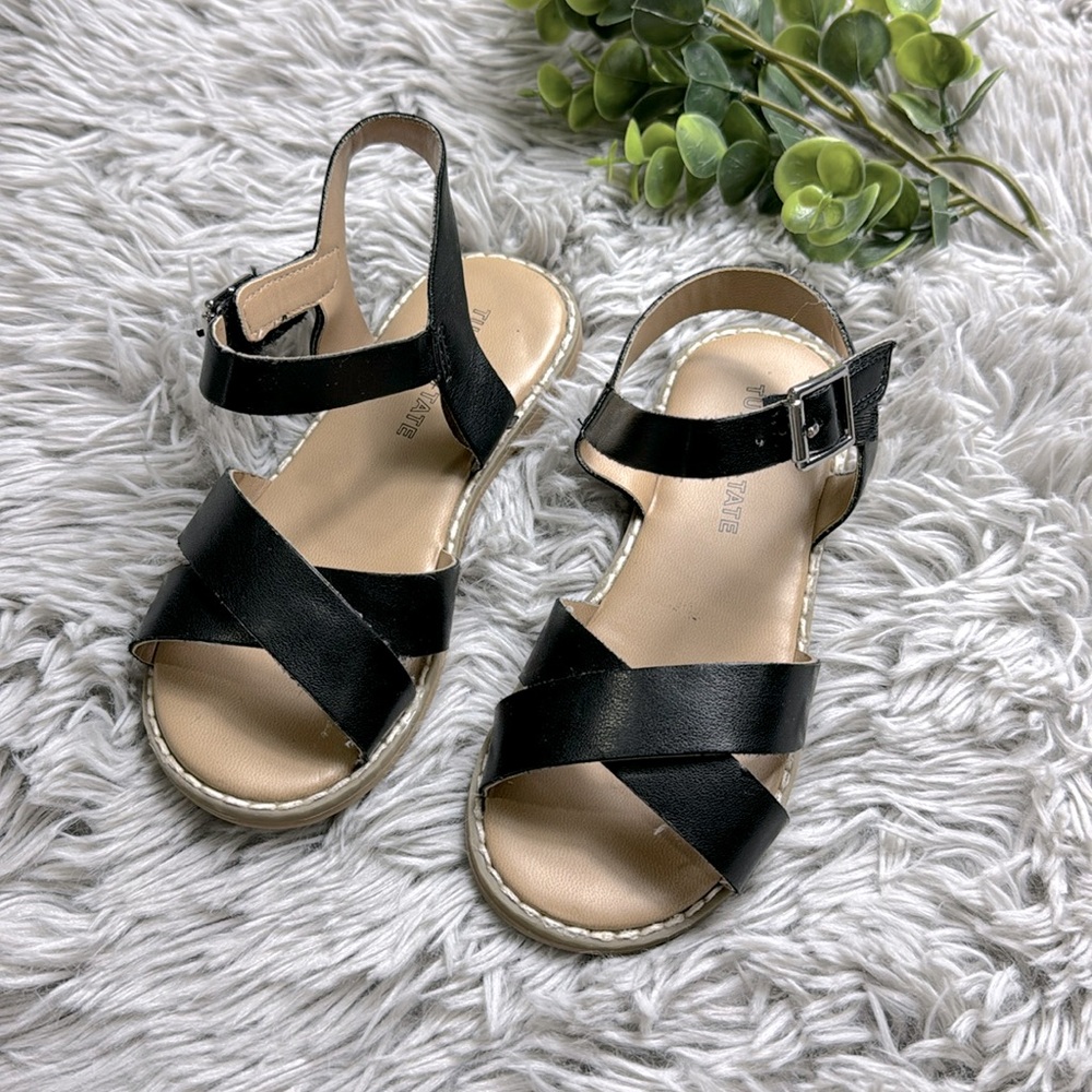 Tucker + Tate girls black strappy sandals size 10